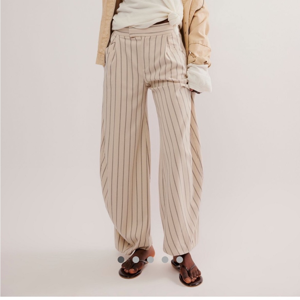 Free people Tegan Striped Barrel trousers